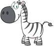 Vector: Smiling Zebra Cartoon Mascot Character Smiling Zebra Cartoon Mascot Character