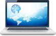 Laptop and Globe
