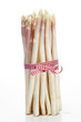white asparagus on a bright background