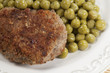 Photo: Cutlet with green peas Cutlet with green peas