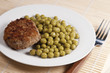 Photo: Cutlet with green peas Cutlet with green peas