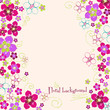 Floral hand drawn background