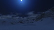 Flight from Snowy Mountain Peaks to the Moon