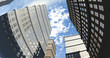 Building And Skyscapers Upward Wide Angle