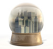 Polluted City Snow Globe