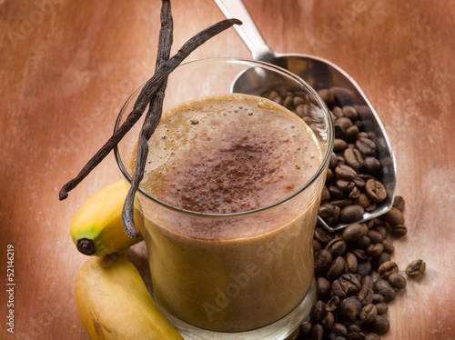 Photo: drink smoothie with coffee banana and vanilla drink smoothie with coffee banana and vanilla