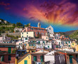Quaint Village of Vernazza, Cinque Terre. Beautiful colorful hom