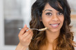 Girl enjoying eating cereal