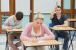 Student wanting to ask question in class
