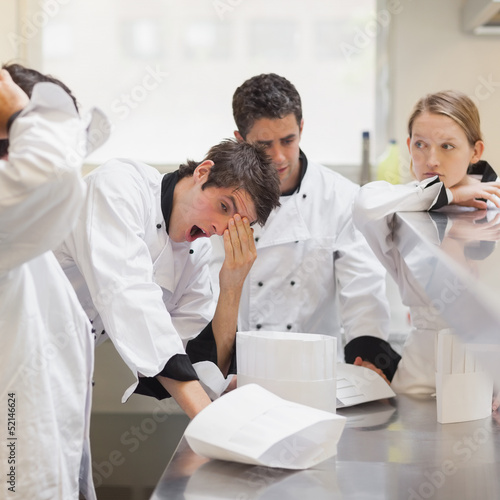 Photo: Tired chefs Tired chefs