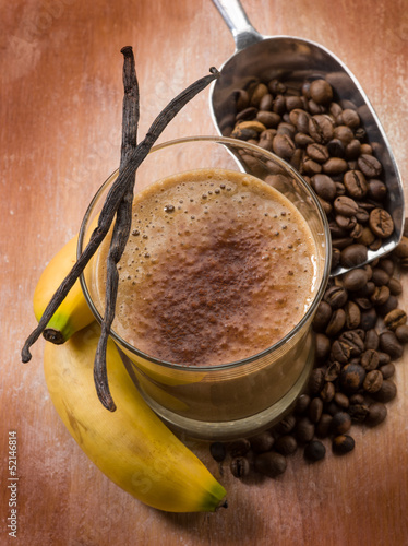 Photo: drink smoothie with coffee banana and vanilla drink smoothie with coffee banana and vanilla