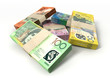 Australian Dollar Notes Bundles Stack