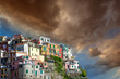 Beautiful colors of Cinque Terre Homes in Spring Season, Italy
