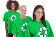 Three happy enviromental activists