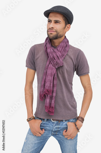 Photo: Stylish young man wearing accessories Stylish young man wearing accessories
