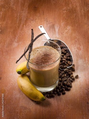 Photo: drink smoothie with coffee banana and vanilla drink smoothie with coffee banana and vanilla