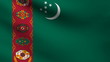 Turkmenistan flag.