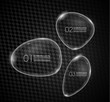 Bubble Glass infographics over carbonium background