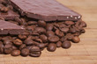 Foto: Kaffeebohnen und Schokolade Kaffeebohnen und Schokolade