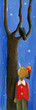 Pinocchio, bird and tree