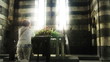 Woman praying in Church of Saint Peter, Portovenere