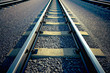 Railroad straight track.