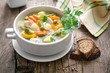 Chicken soup with vegetables