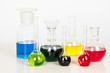 Test tube set on a white background