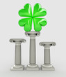 happiness to your life concept with cloverleaf
