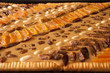 close up of cake with almonds, figs, apricots, nuts