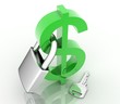 Illustration: the sign of the dollar the sign of the dollar