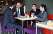 Business people having fun on coffee break