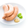 Foto: Bockwurst mit Senf Bockwurst mit Senf