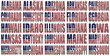 American States From A to M  flag words
