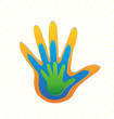 Vector: Family hands protection logo vector Family hands protection logo vector