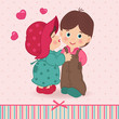 Vector: boy and girl love boy and girl love
