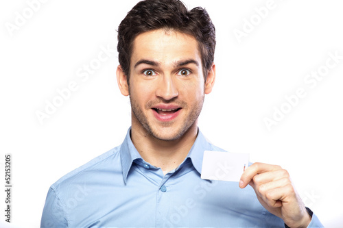 Photo: Surprised handsome guy wearing nice shirt Surprised handsome guy wearing nice shirt