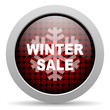winter sale glossy icon