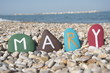 Foto: Mary, female name on colourful stones Mary, female name on colourful stones