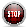 stop glossy icon
