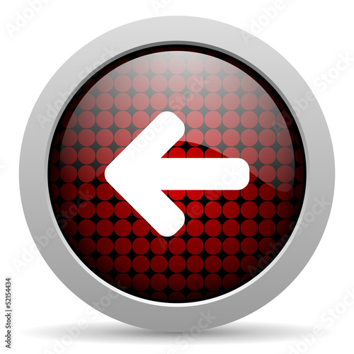 Illustration: arrow left glossy icon arrow left glossy icon
