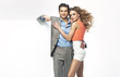 Fantastic young couple in new collection