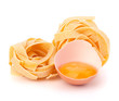 Italian egg pasta fettuccine nest