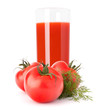 Tomato vegetable juice in glass