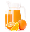 Foto: Orange fruit juice in glass jug Orange fruit juice in glass jug