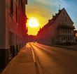 European suburban street