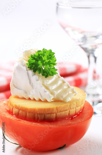 Photo: Cheese and tomato appetizer Cheese and tomato appetizer