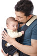 The father kiss and the baby
