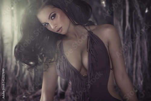 Photo: Charming brunette woman with brilliant body Charming brunette woman with brilliant body