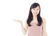 紹介する女性